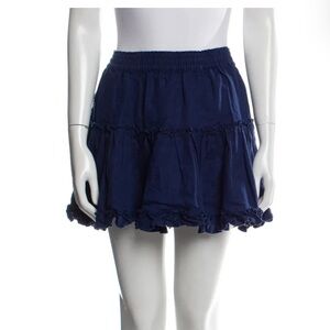 NWT Hill House navy mini skirt with ruffles